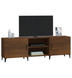 Meuble TV chêne marron 150x30x50 cm bois d'ingénierie