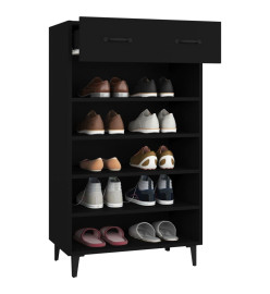 Armoire à chaussures Noir 60x35x105 cm Bois d'ingénierie