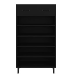 Armoire à chaussures Noir 60x35x105 cm Bois d'ingénierie