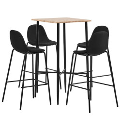 Ensemble de bar 5 pcs Tissu Noir