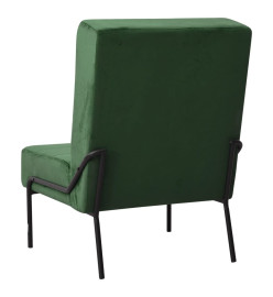 Chaise de relaxation 65x79x87 cm Vert foncé Velours