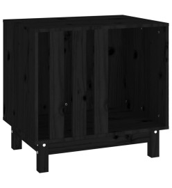 Niche pour chien Noir 60x45x57 cm Bois de pin massif