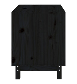 Niche pour chien Noir 60x45x57 cm Bois de pin massif