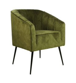 HSM Collection Chaise de salle à manger Chester Vert olive