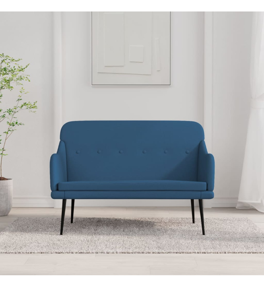 Banc Bleu 110x76x80 cm Tissu