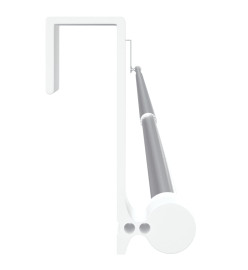 Tringles à rideau 2 pcs blanc et argenté 90-135 cm aluminium