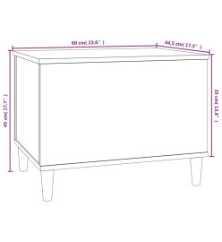 Table basse Chêne fumé 60x44,5x45 cm Bois d'ingénierie