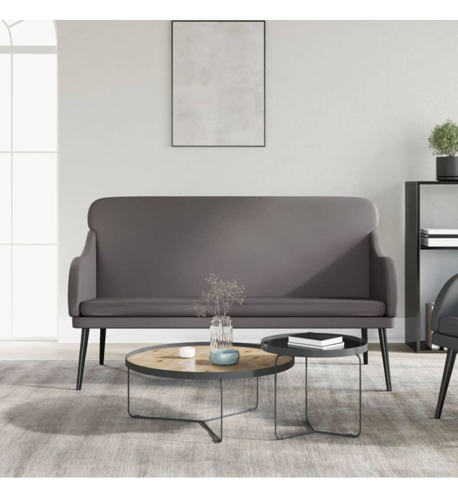 Banc Gris 110x76x80 cm Similicuir