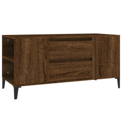 Meuble TV Chêne marron 102x44,5x50 cm Bois d'ingénierie