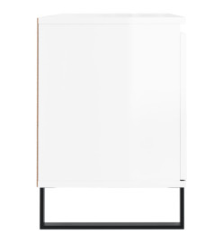 Meuble TV blanc brillant 104x35x50 cm bois d'ingénierie