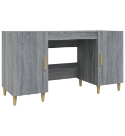 Bureau Sonoma gris 140x50x75 cm Bois d'ingénierie