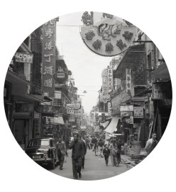 WallArt Papier peint cercle Hong Kong the Old Days 190 cm