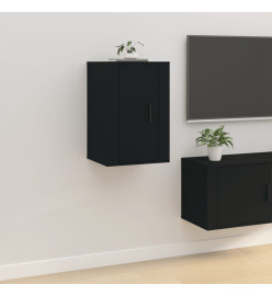 Meubles TV muraux 2 pcs Noir 40x34,5x60 cm