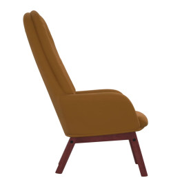 Chaise de relaxation Marron Velours