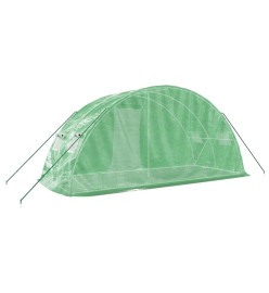 Serre avec cadre en acier vert 10 m² 5x2x2,3 m