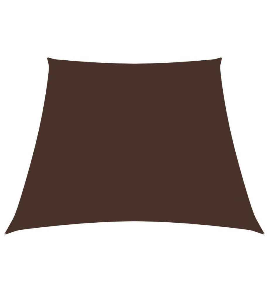 Voile de parasol Tissu Oxford trapèze 2/4x3 m Marron