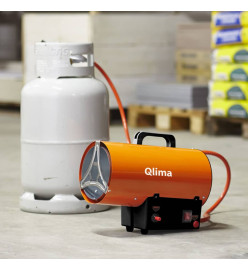 Qlima Chauffage à air forcé au gaz GFA 1015 19x38x30,5 cm Orange