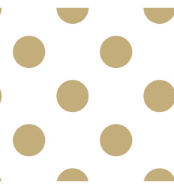 Kids at Home Papier peint Dotty Gold Blanc et doré 100105