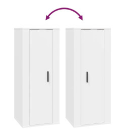 Ensemble de meubles TV 5 pcs Blanc Bois d'ingénierie