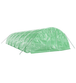 Serre avec cadre en acier vert 60 m² 12x5x2,3 m