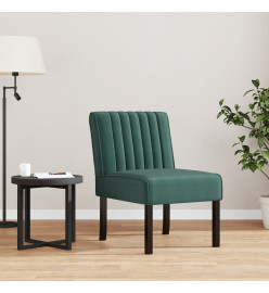 Fauteuil sans accoudoirs vert foncé velours