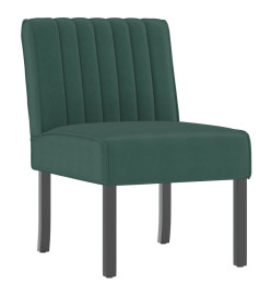 Fauteuil sans accoudoirs vert foncé velours