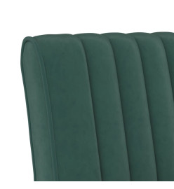 Fauteuil sans accoudoirs vert foncé velours