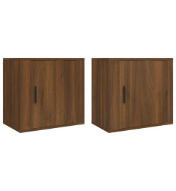 Tables de chevet murales 2 pcs Chêne marron 50x30x47 cm