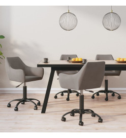 Chaises à dîner pivotantes 4 pcs Gris clair Velours