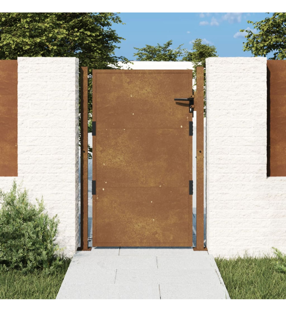 Portail de jardin 105x155 cm acier corten