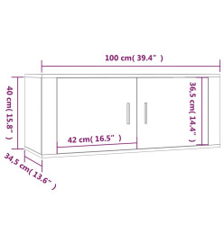 Ensemble de meubles TV 4 pcs Chêne fumé Bois d'ingénierie