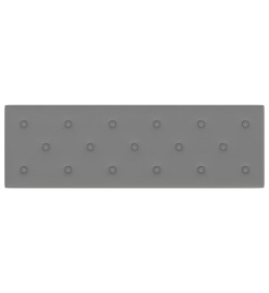 Panneaux muraux 12 pcs Gris 90x30 cm Similicuir 3,24 m²