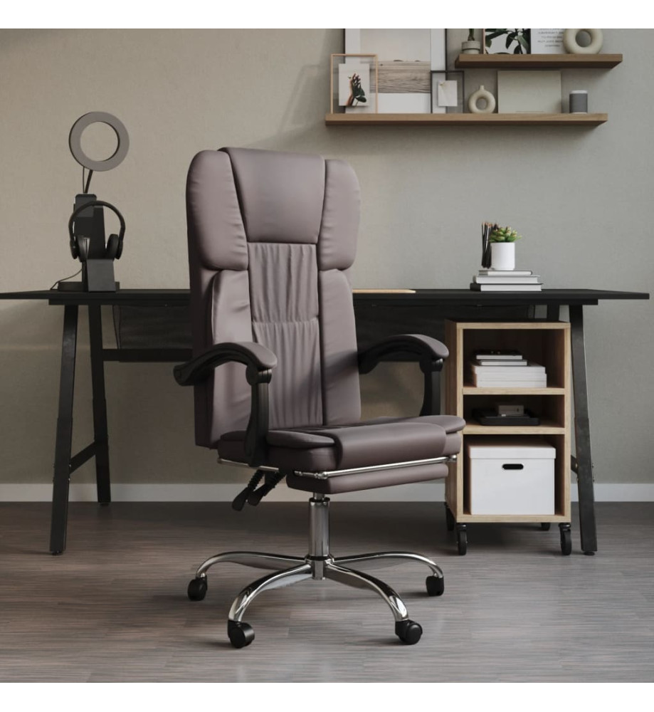 Fauteuil inclinable de bureau Gris Similicuir