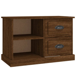 Meuble TV chêne marron 73x35,5x47,5 cm bois d'ingénierie