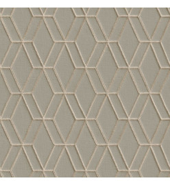 DUTCH WALLCOVERINGS Papier peint avec motif hexagonal Gris