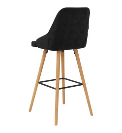 Tabourets de bar lot de 2 noir velours