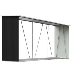 Abri de stockage à bois Acier galvanisé 330x84x152cm Anthracite