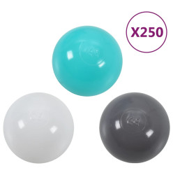 Balles de jeu 250 pcs multicolore