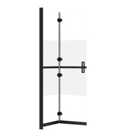 Paroi de douche pliable Verre ESG demi-dépoli 90x190 cm