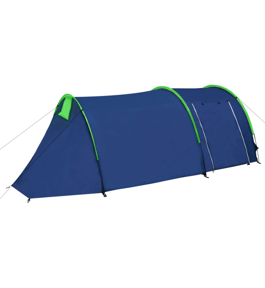 Tente de camping 4 personnes Bleu marine et vert