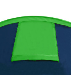 Tente de camping 4 personnes Bleu marine et vert