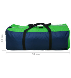 Tente de camping 4 personnes Bleu marine et vert