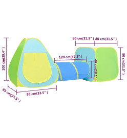 Tente de jeu pour enfants avec 350 balles Multicolore