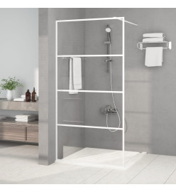 Paroi de douche Blanc 100x195 cm Verre ESG transparent