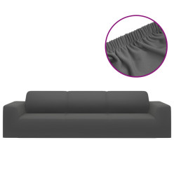 Housse extensible canapé 4places Anthracite Jersey de polyester