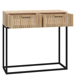 Table console 80x30x75 cm bois d'ingénierie et fer