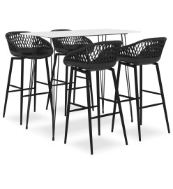 Ensemble de bar 5 pcs Blanc et noir