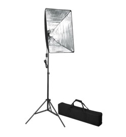 Kit de studio photo avec toile de fond et boîte à lumière