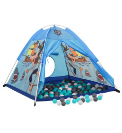 Tente de jeu pour enfants avec 250 balles Bleu 120x120x90 cm