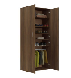 Armoire à chaussures Chêne brun 80x39x178 cm Bois d'ingénierie